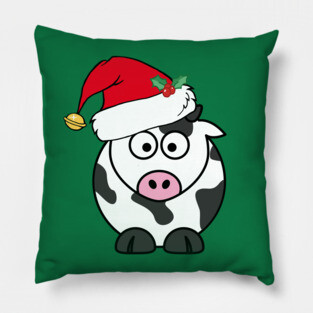Cute Christmas Cow Pillow