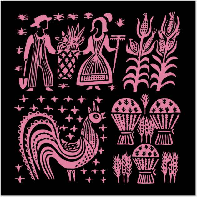 Vintage Pyrex Pattern Butterprint (Pink) Pyrex Posters and