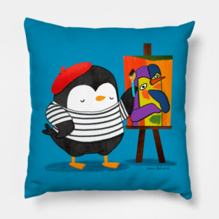 Pablo Penguinasso Pillow