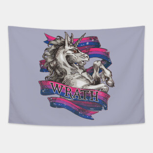 Wrath Unicorn – Bisexual Pride Tapestry