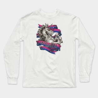 Wrath Unicorn – Bisexual Pride Long Sleeve T-Shirt