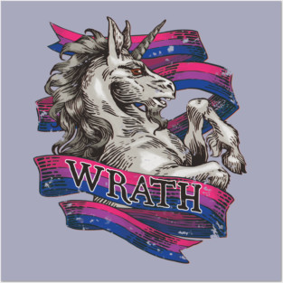 Wrath Unicorn – Bisexual Pride Posters and Art
