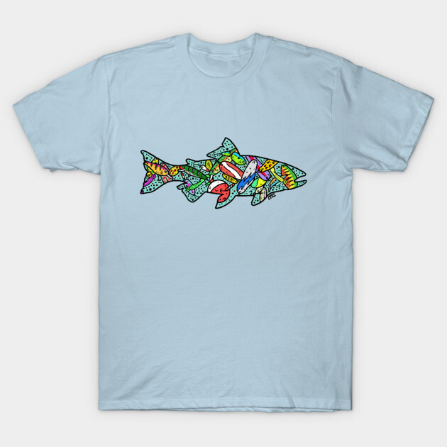 Gone Fishing T-Shirt by CharlieWizzard