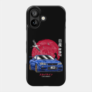 Nissan Skyline GTR R34 Back Print Phone Case