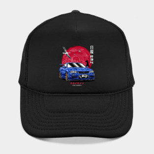 Nissan Skyline GTR R34 Back Print Hat