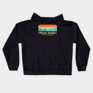 Outer Banks NC Retro OBX North Carolina Kids Hoodie