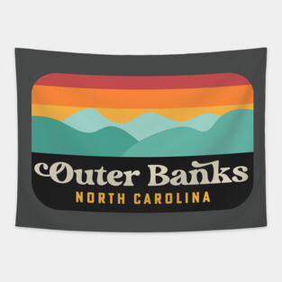 Outer Banks NC Retro OBX North Carolina Tapestry