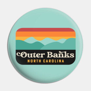 Outer Banks NC Retro OBX North Carolina Pin