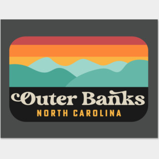 Outer Banks NC Retro OBX North Carolina Posters and Art