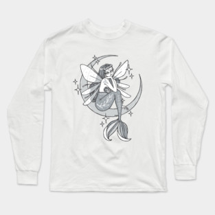 Mermaid Moon Fairy Long Sleeve T-Shirt