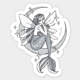 Mermaid Moon Fairy Sticker