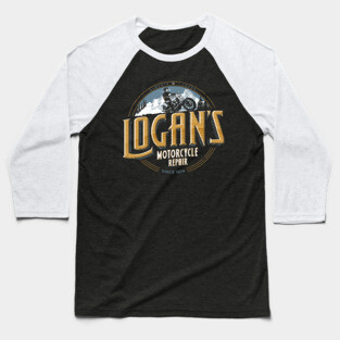 Logan's Motorcycle Repair Baseball T-Shirt