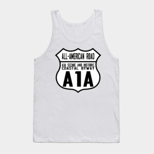 A1A Scenic & Historic Coastal Byway All-American Road route shield Tank Top