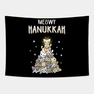 Meowy Hanukkah Tapestry