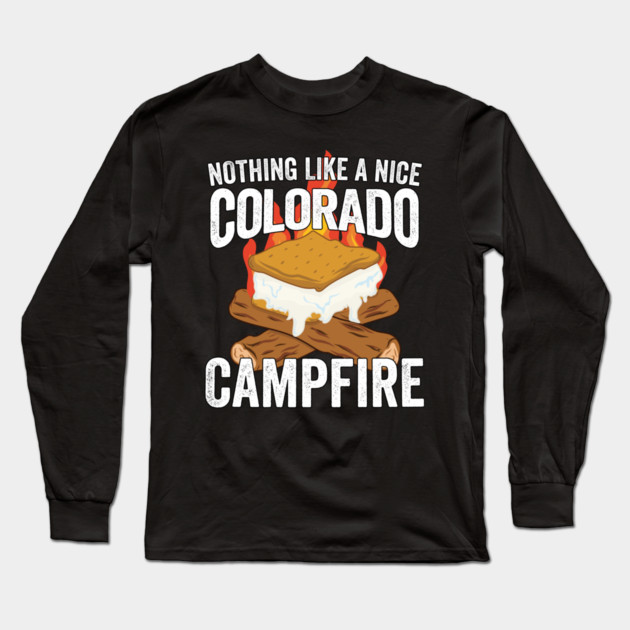 Nothing Like a Nice Colorado Campfire Long Sleeve T-Shirt by belownormal