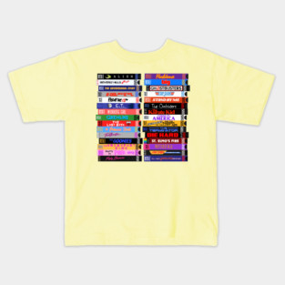 Retro 80s Movies VHS Stacks Kids T-Shirt