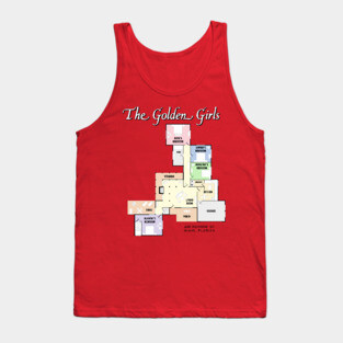 The Golden Girls Floor Plan Tank Top