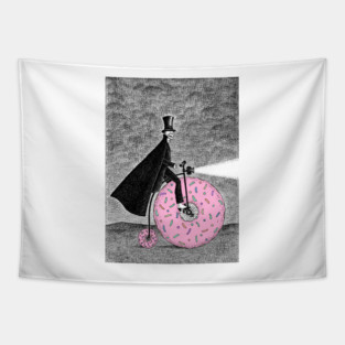 Donut Bicycle Tapestry