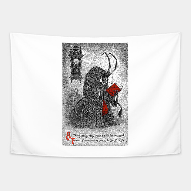 The Krampus' List Tapestry by Haunted Nonsense