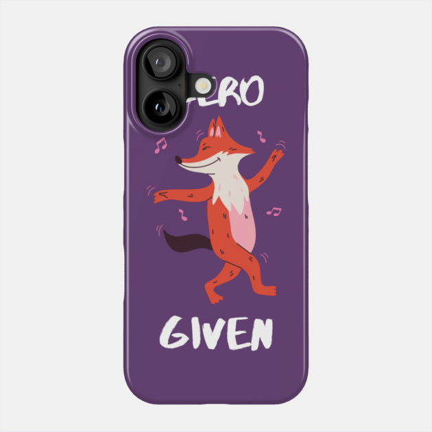 Zero Fox Given Phone Case by Litehouse Tees