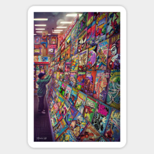The Comic Book Store Sticker