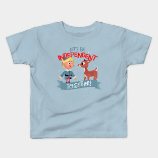 Independent Together - Hermey and Rudolph the Red Nosed Reindeer  Kids T-Shirt