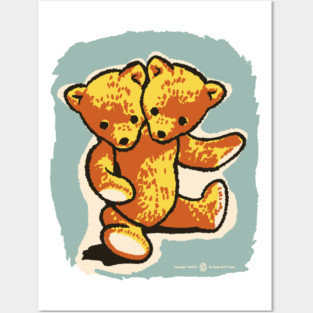 Vintage Two Headed Teddy Bear Posters and Art