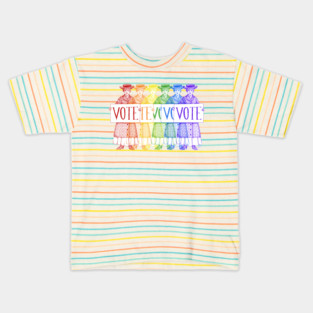 Rainbow Suffragettes Want You to VOTE Kids T-Shirt
