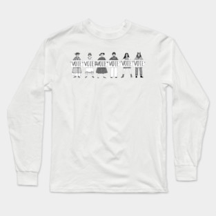 Women Voting Through the Decades Long Sleeve T-Shirt