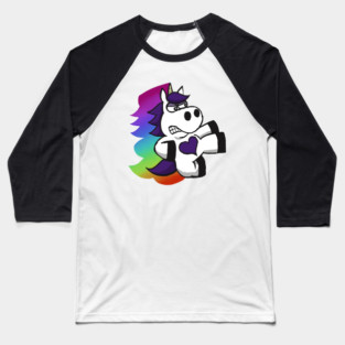Rainbow Slasher the Unicorn Baseball T-Shirt