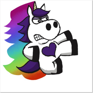 Rainbow Slasher the Unicorn Posters and Art