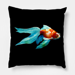 Summer Goldfish Glides On By Pillow