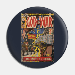 God of War Ragnarök Comic book cover Fan Art Pin