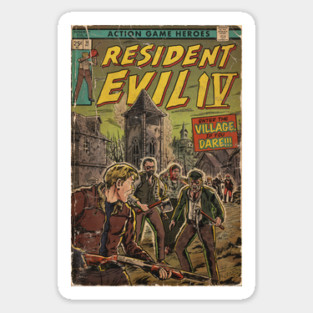 Resident Evil 4 fan art comic cover Sticker