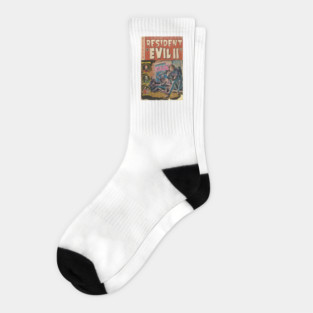 Resident Evil 2 fan art Comic book cover Socks