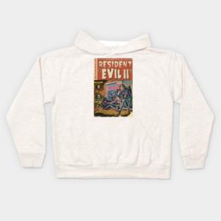 Resident Evil 2 fan art Comic book cover Kids Hoodie