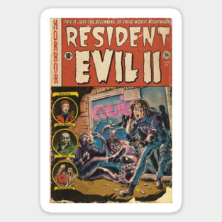 Resident Evil 2 fan art Comic book cover Sticker