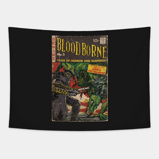 Bloodborne - comic cover fan art Tapestry