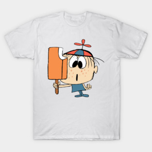 UPA Style Boy with Ice Cream - Vintage Authentic T-Shirt