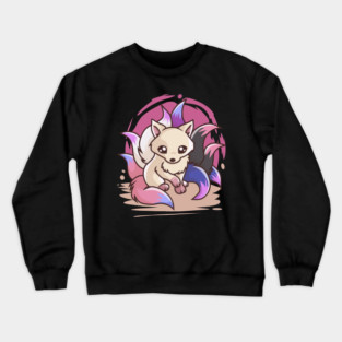 Genderfluid Cute Kitsune Crewneck Sweatshirt
