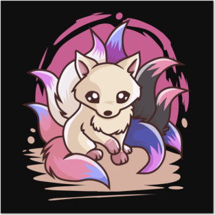 Genderfluid Cute Kitsune Posters and Art