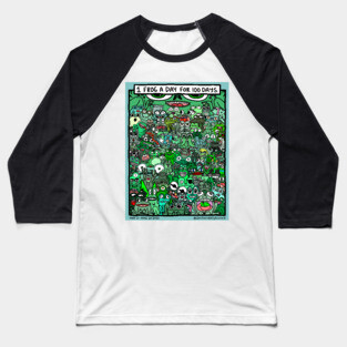 100 Frogs Baseball T-Shirt