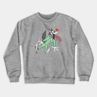 WOLF CARTOON CHARACTER Crewneck Sweatshirt