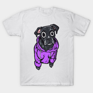 Black Lab Purple Hoodie T-Shirt