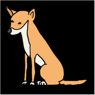Funny Dingo Wild Dog Cartoon Posters and Art