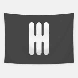 Gated (White Print Version) Tapestry