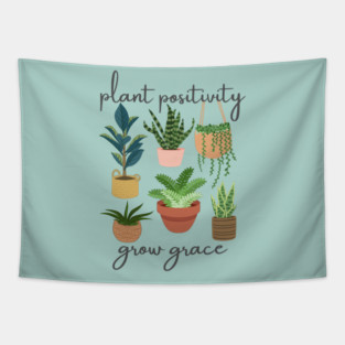 Uplifting Positive Plant Affirmation Spiritual Tapestry