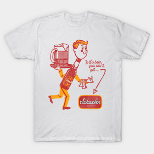 Schaefer Beer Man Retro Defunct Breweriana T-Shirt