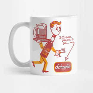 Schaefer Beer Man Retro Defunct Breweriana Mug