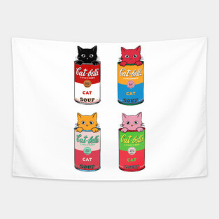Cats pop art Tapestry